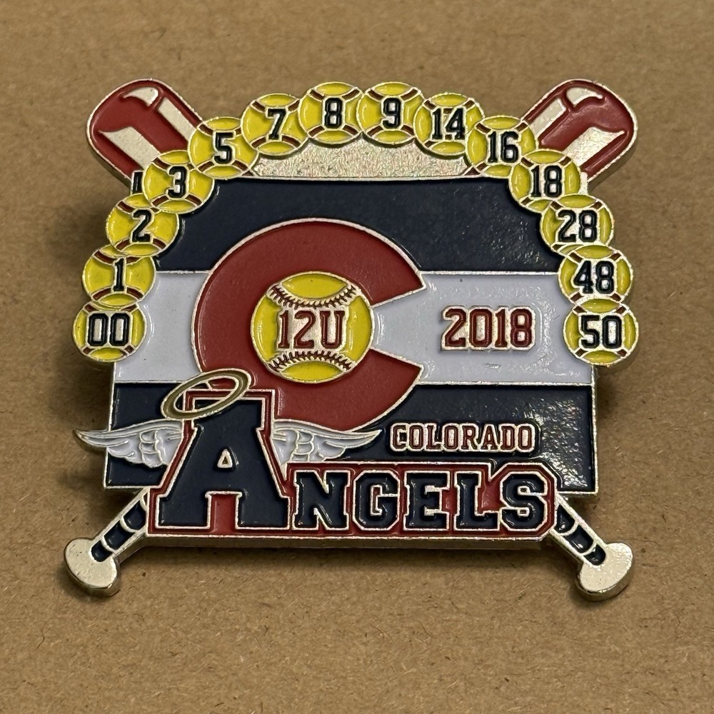 Colorado Angels 12U 2018 Softball Memorabilia Girl Women Lapel Trading Pin